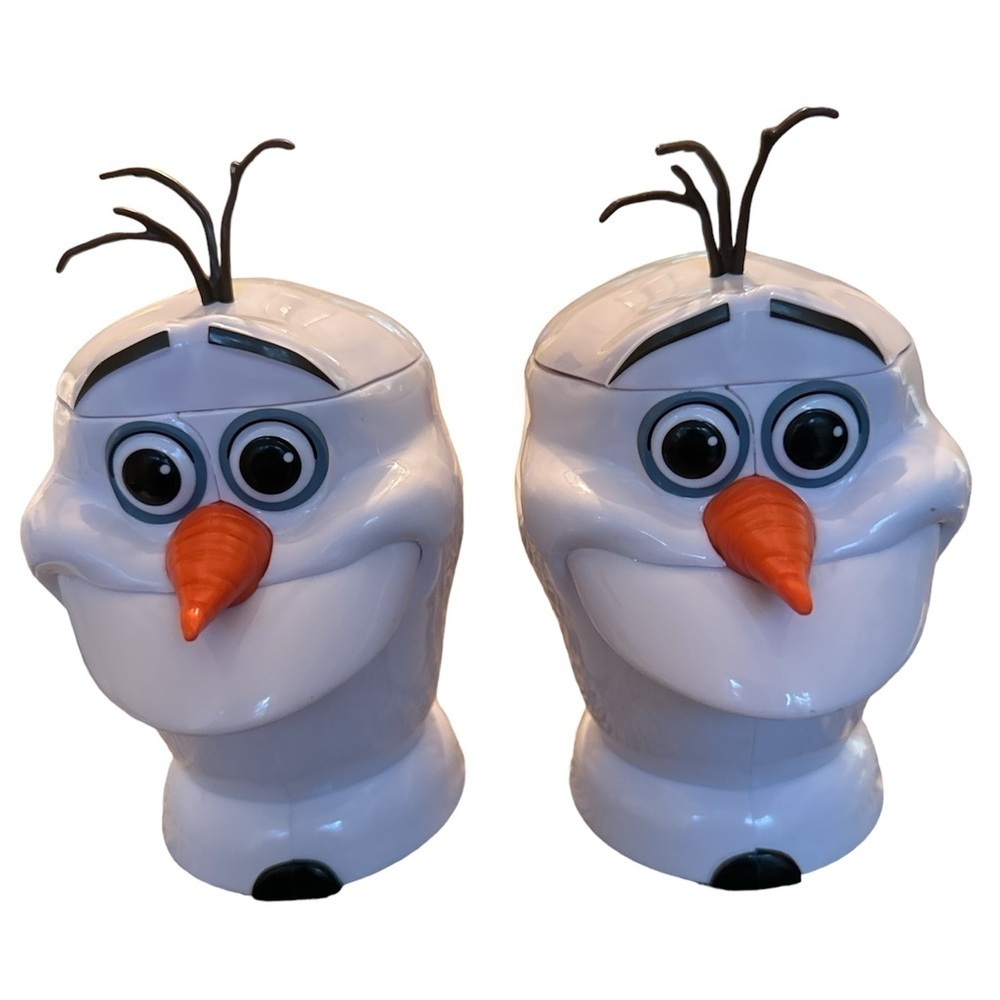 Disney‎ On Ice Frozen Olaf the Snowman, Flip Top Cup Mugs Plastic